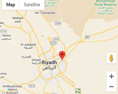 Map of European World Trading Company. Riyadh, Saudi Arabia